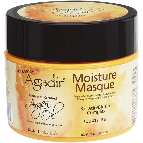 AGADIR Argan Oil Moisture Masque Hair Treatment with Keratin Protein, 236.6 ml