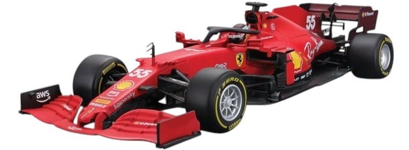 Bburago Ferrari SF21 Carlos Sainz 1:18 Scale Diecast Model Car 2021