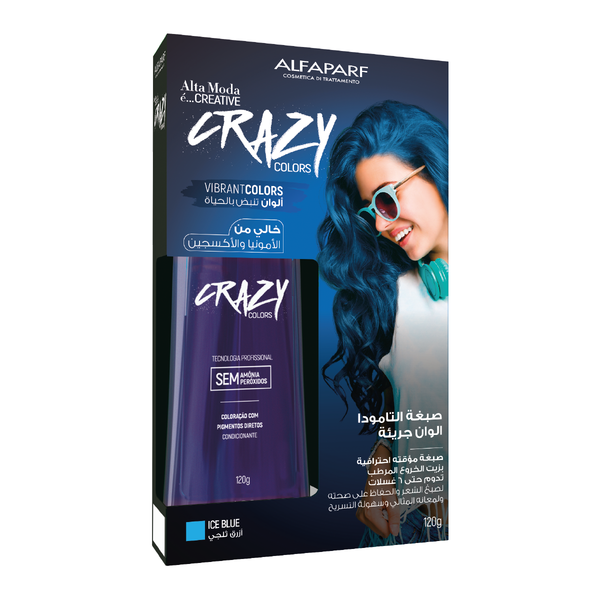 Alta Moda Creative Crazy Colors Temporary Hair Colouring Cream Ice Blue 120g