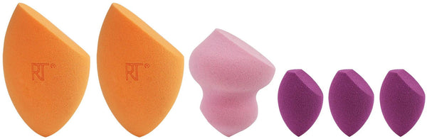 Real Techniques Miracle Complexion Sponge Makeup Blender Set, 6 Count, Latex-Free Foam