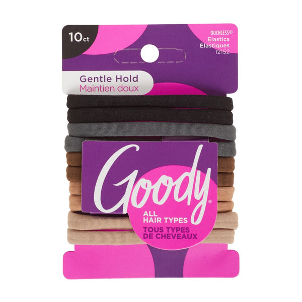 Goody Hair Elastics Ties Ouchless Gentle Hold, 10 Count
