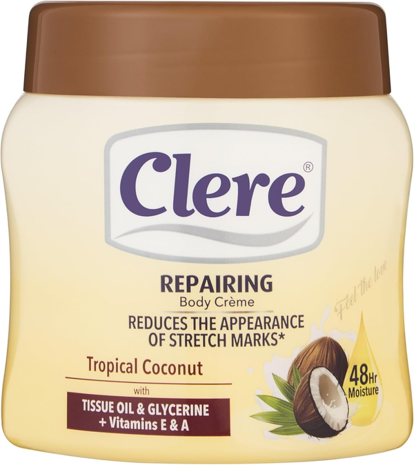 Clere Nourishing Body Creme Rich Coconut Formula Moisturizing Cream