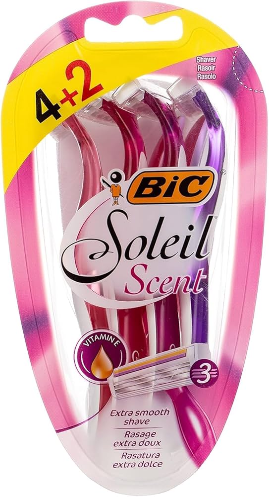 BIC Soleil Scent Disposable Razors Triple Blade Floral Scent 6 Piece