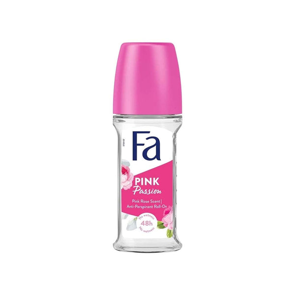 Fa Pink Passion Deodorant Roll-On Floral Fragrance 48-Hour Freshness Pink Rose Scent 50 ml