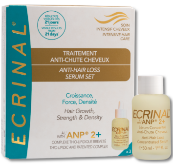 Ecrinal Fortifying Hair Serum Kit, Liquid Scalp Serum, Plant-Based ANP 2+, 3 x 50 ml