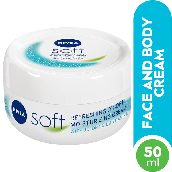 NIVEA Soft Refreshingly Moisturizing Cream Vitamin E Jojoba Oil 50 ml