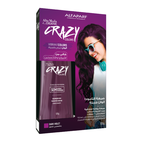 Alta Moda Creative Crazy Colors Temporary Hair Colouring Cream Dark Violet 120g
