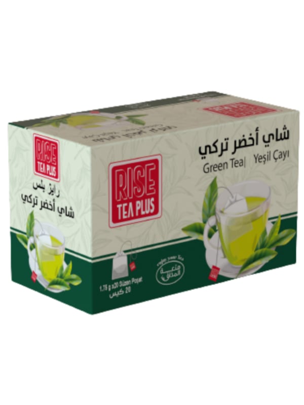 Rise Plus Turkish Green Tea Bags, 20 Bags