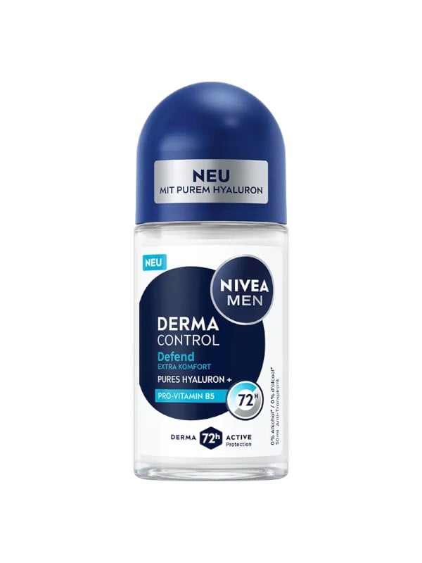 NIVEA Men Derma Control Defend Antiperspirant Roll-On Hyaluronic Acid Vitamin B5 50ml