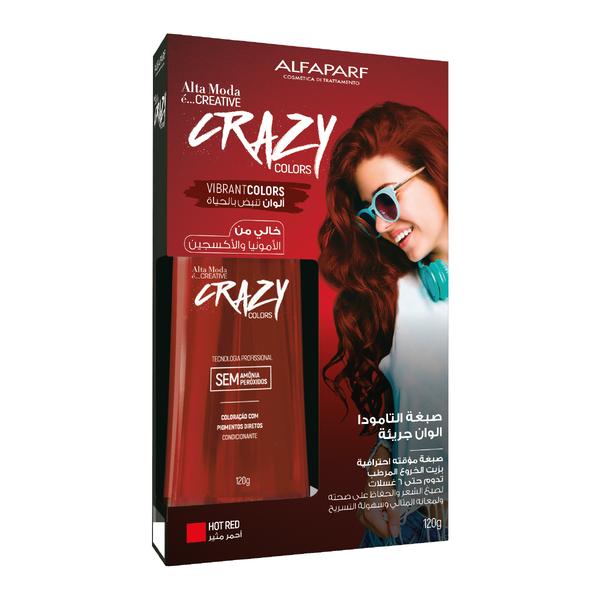 Alta Moda Creative Crazy Colors Hair Colouring Cream Hot Red 120g