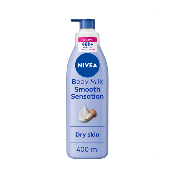 NIVEA Smooth Sensation Body Lotion Shea Butter Deep Moisture 48-Hour Hydration 400 ml