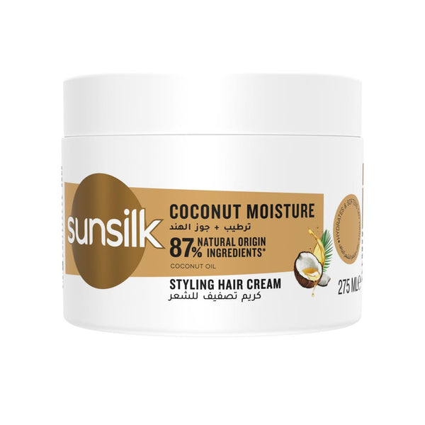 Sunsilk Coconut Moisture Styling Cream, Coconut Oil, Leave-In Hair Cream, 275 ml
