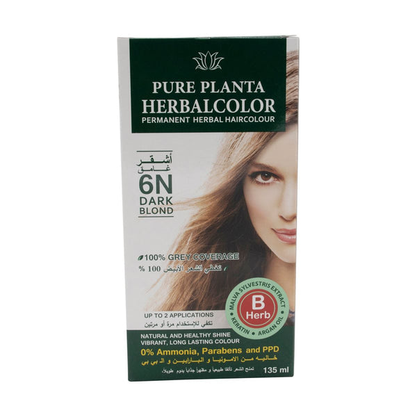 Herbatint Herbal Hair Color Gel 6N Dark Blonde Ammonia-Free Permanent Color