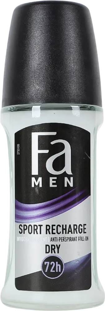 Fa Roll On Sport Recharge Deodorant Fresh Fragrance Alcohol-Free Men 50 ml