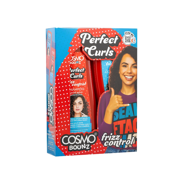 Cosmo Bounces Magic Waves Frizz Control Shampoo and Conditioner Set, Wavy and Curly Hair, 2 x 400ml