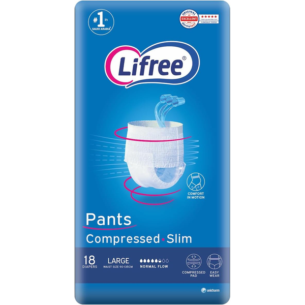 Lifree Adult Diaper Culotte Large Jumbo Pack 18 Pieces