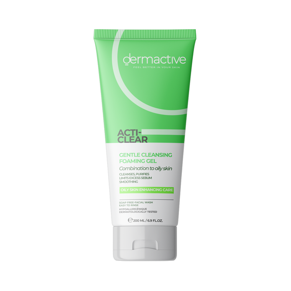 DERMACTIVE Acti-Clear Gentle Cleansing Gel, Salicylic Acid & Niacinamide, 200 ml