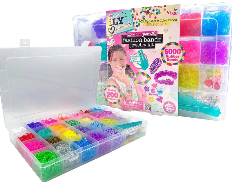 We Cool Fashion Bandz DIY Jewelry Kit Rubber Bands Charms Beads