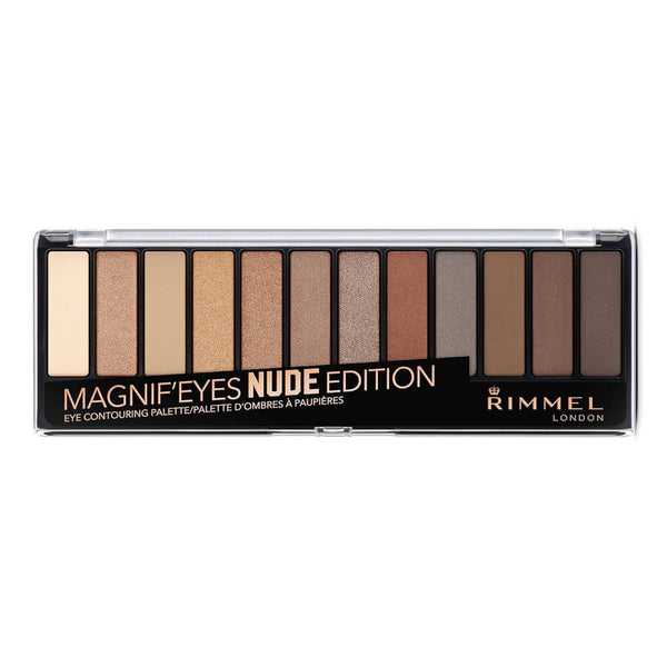 Rimmel Magnif'eyes Nude Edition Eyeshadow Palette, 12 Shades, Mirror and Applicator