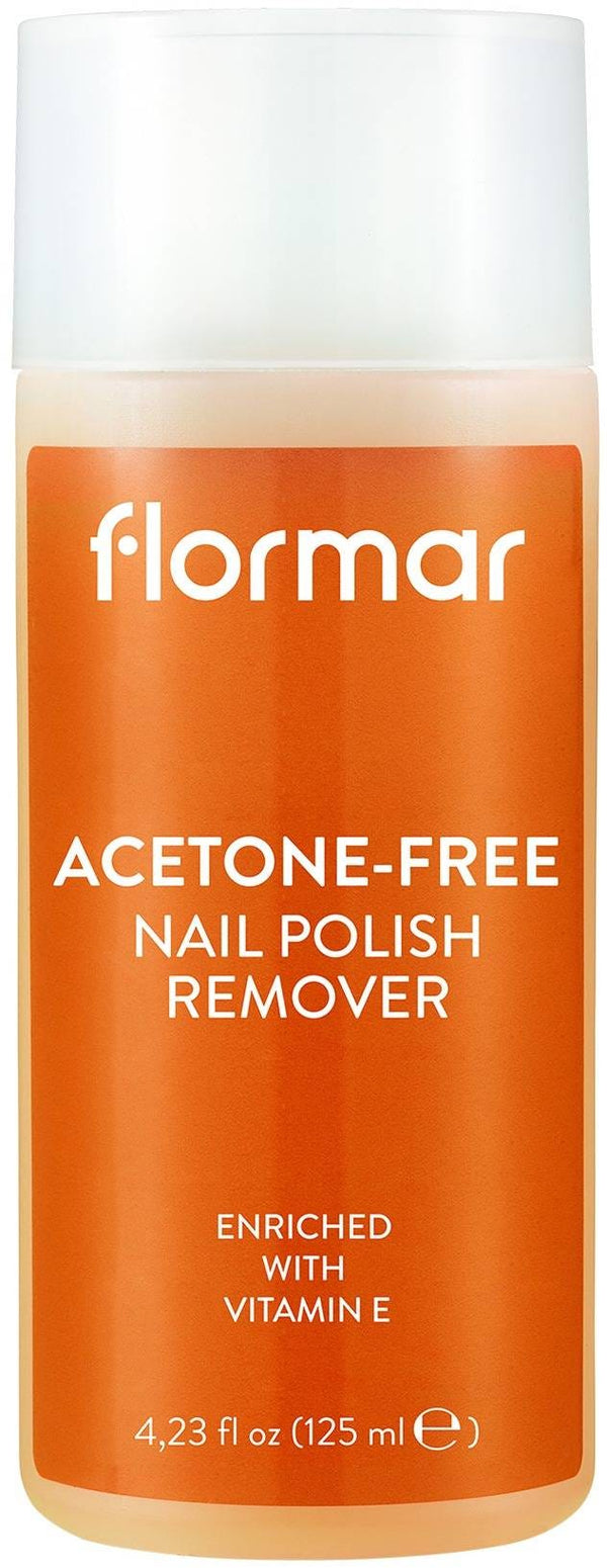 Flormar Acetone-Free Nail Polish Remover Liquid with Vitamin E and Glycerin, 125 ml