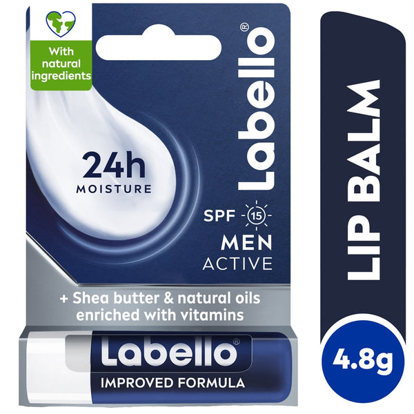 Labello Active For Men Lip Care Balm Moisturizing SPF Protection