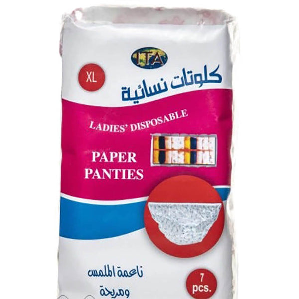 ITA Disposable Paper Panties Hygienic Underwear XL, 7 Pieces