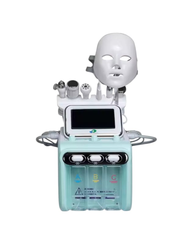General - generic HydraFacial Multifunctional Skin Care Device, 7 Functions with 3 x 400 ml Solutions