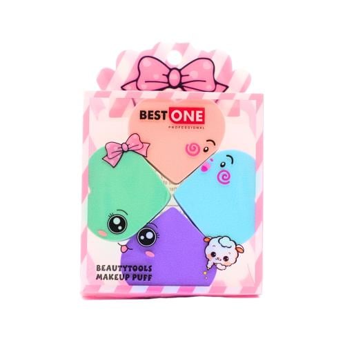 Best One Colorful Makeup Sponge Set, Soft Blending Sponges, 4 Pieces