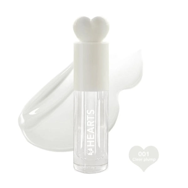 Hearts Lip Gloss Clear Plump 001 Creamy Hydrating Shine