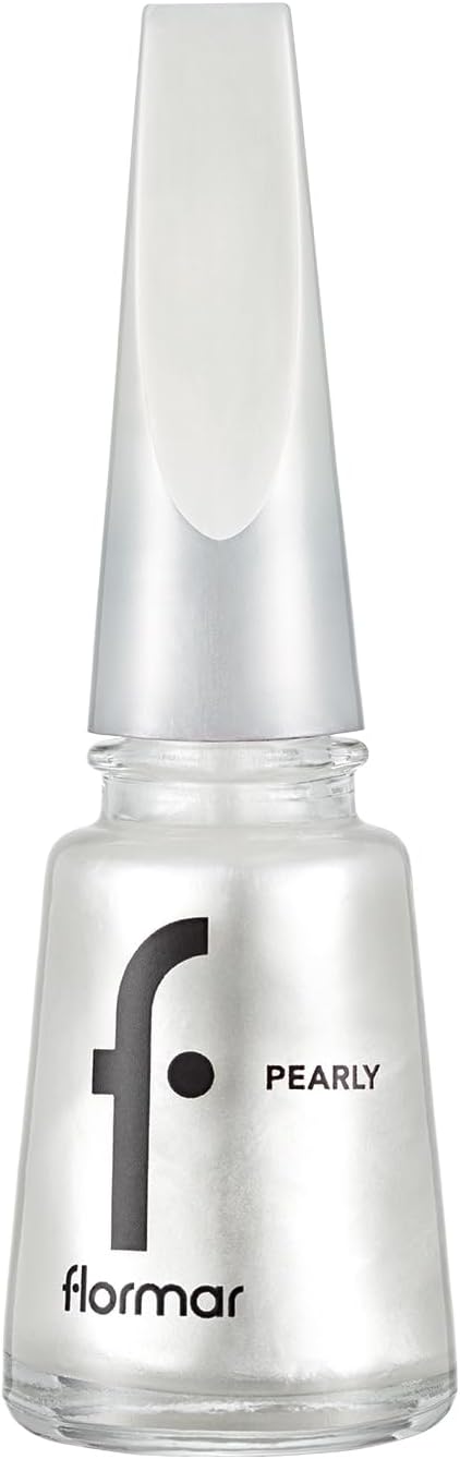Flormar Pearly Nail Enamel Glossy Pearl Finish Luxury White PL201 11 ml