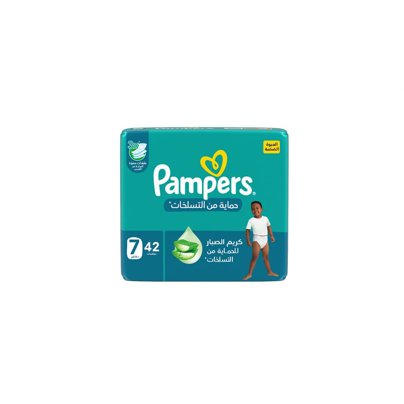 Pampers Rash Protection Taped Diapers Size 7, 15+ kg, 42 Pack