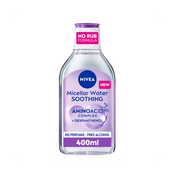 NIVEA Sensitive Caring Micellar Water 3-in-1 Cleansing Formula with Panthenol and Grape Seed Oil 400 ml