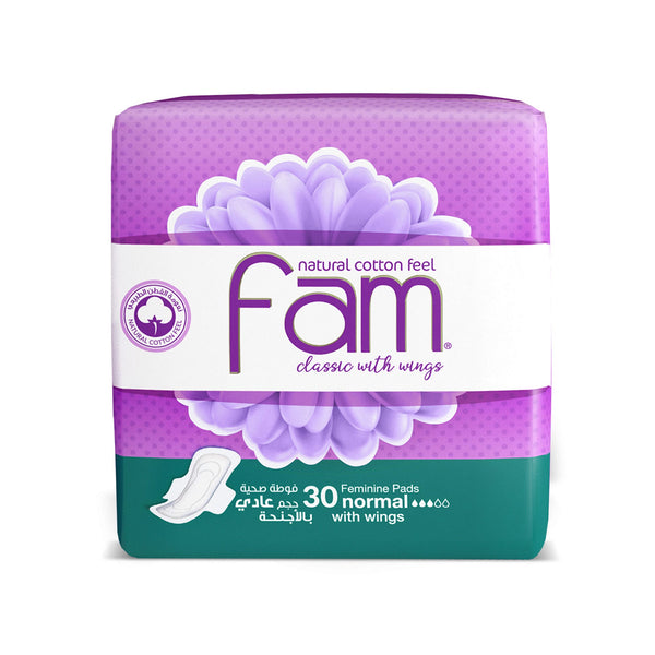 Fam Wings Comfort Super Absorption Sanitary Pads, 30 Pack