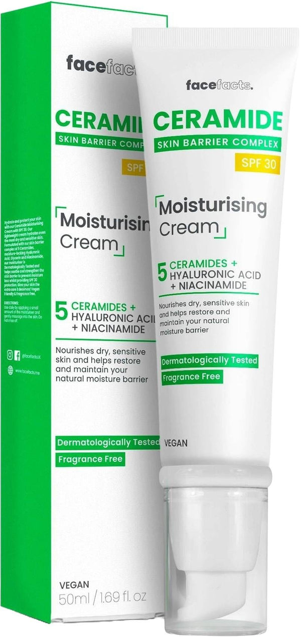 Face Facts Ceramide Face Moisturiser SPF30 Cream 50 ml