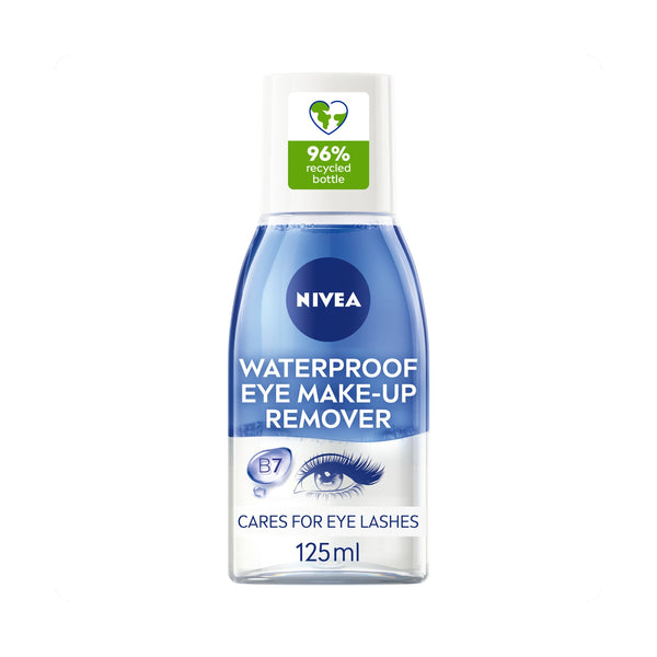 NIVEA Double Effect Eye Makeup Remover Bi-Phase Waterproof Formula Cornflower Extract 125 ml