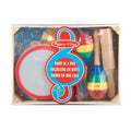 Melissa & Doug Band in a Box 10-Piece Wooden Musical Instrument Set with Storage Crate