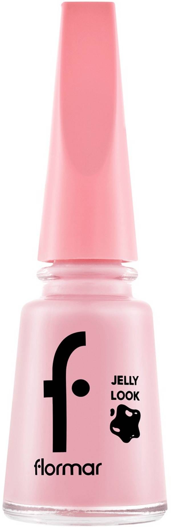Flormar Jelly Look Nail Enamel Gel-Effect Glossy Finish Jl27 Milky Pinky