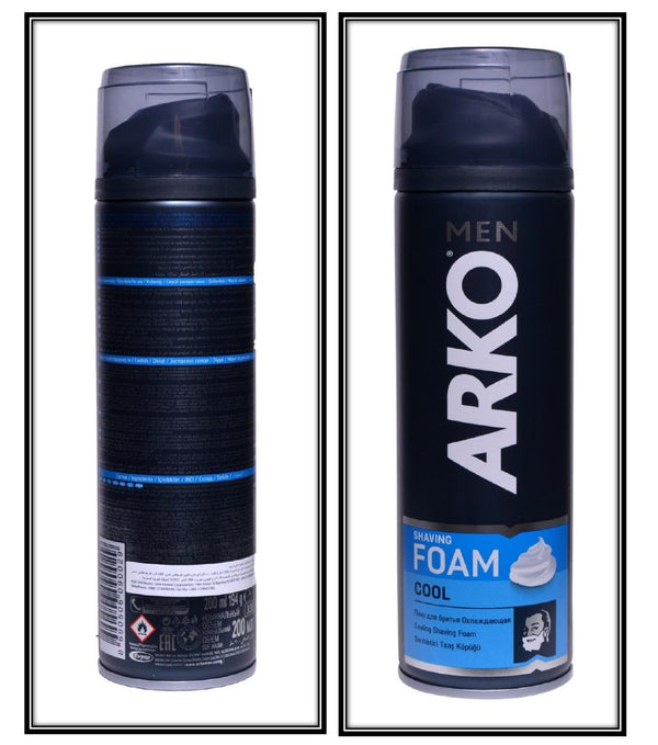 Arko Shaving Foam Cool Cooling Menthol-Style Freshness 200 ml