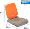 Step2 Flip Seat Folding Outdoor Seat with Back Support, Orange Brown