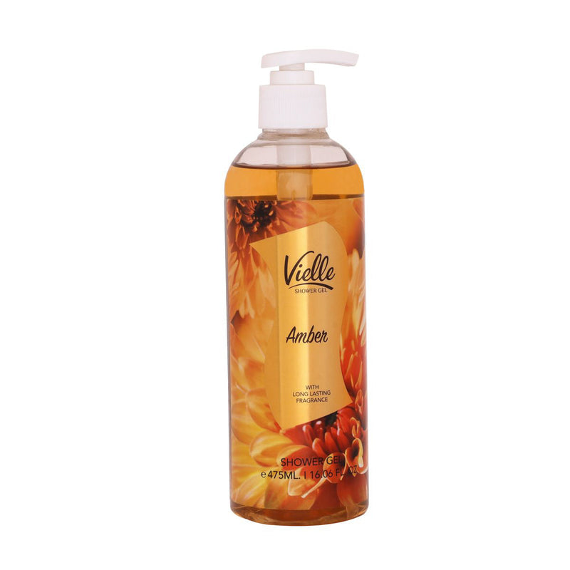 Vielle Amber Shower Gel Hydrating Formula Long-Lasting Fragrance 475 ml