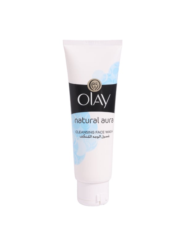 Olay Natural White Cleansing Wash, Moisturizing Face Cleanser with Cranberry Extract, 100 ml