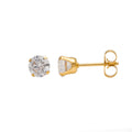 Studex Gold-Plated 5 mm Cubic Zirconia Stud Earrings Clear Crystal