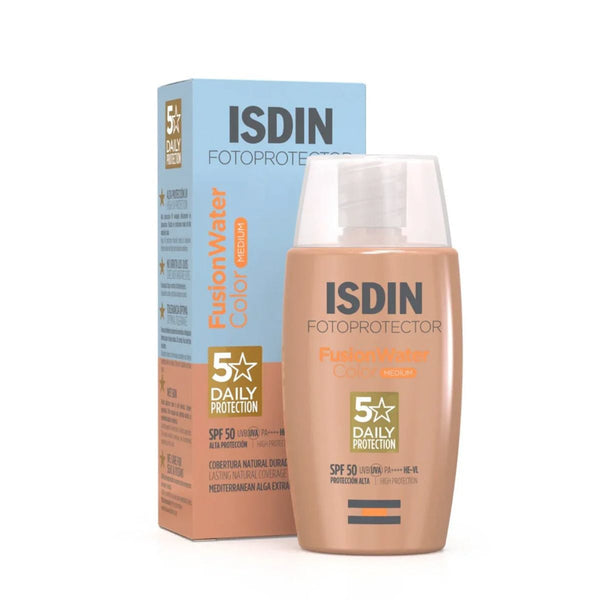 ISDIN Fusion Water Color Facial Sunscreen SPF 50 Medium Tint 50 ml