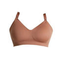 Momcozy Nursing Bra YN21 Seamless Wire-Free Hands-Free Pumping Brown S