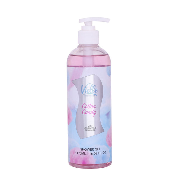 Vielle Cotton Candy Shower Gel, Hydrating Formula, Sweet Fragrance, 475 ml