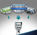 Gillette Mach3 Turbo Replacement Razor Blades 3-Blade Technology 8 Pieces