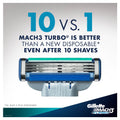 Gillette Mach3 Turbo Replacement Razor Blades 3-Blade Technology 8 Pieces