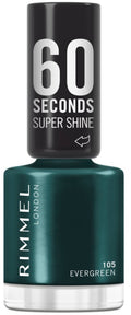 Rimmel London 60 Seconds Super Shine Nail Polish Quick-Dry Glossy Finish 105 Evergreen