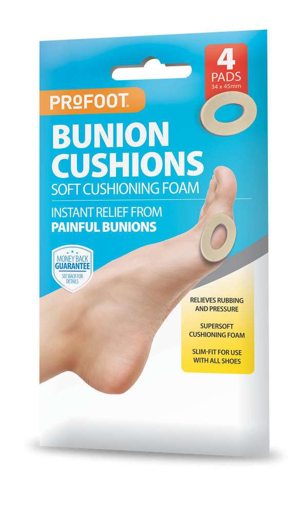 Profoot Bunion Cushion Adhesive Foam Pads, Slim Fit, 4 Pieces