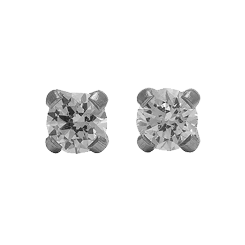 Studex Tiffany 3 mm Stainless Steel Cubic Zirconia Ear Studs Clear Crystal